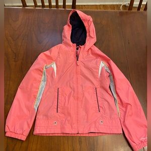 London Fog Girls Pink Rain Jacket Soze Medium, Size 10-12